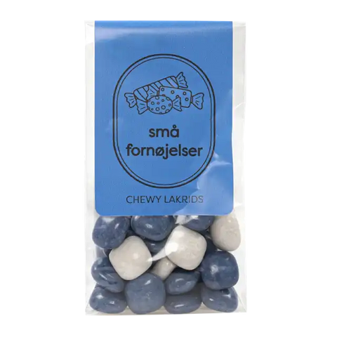 Chewy lakrids - blå/hvid