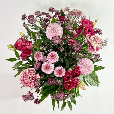 Høj og elegant buket - rosa nuancer